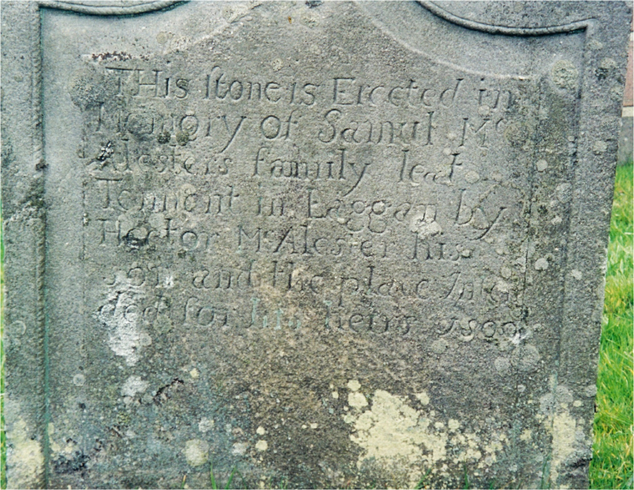 Stone to Samul McAlester Family