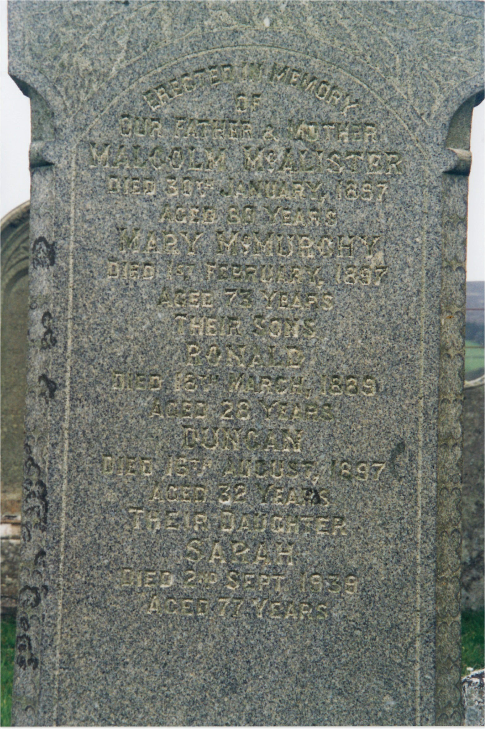 Malcolm & Mary McMurchy McAllister